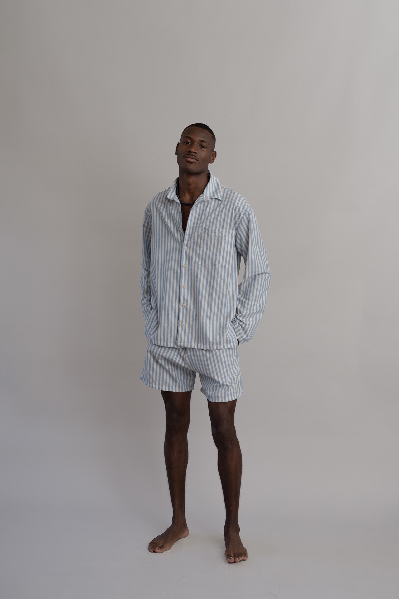 Camisa rayas celeste