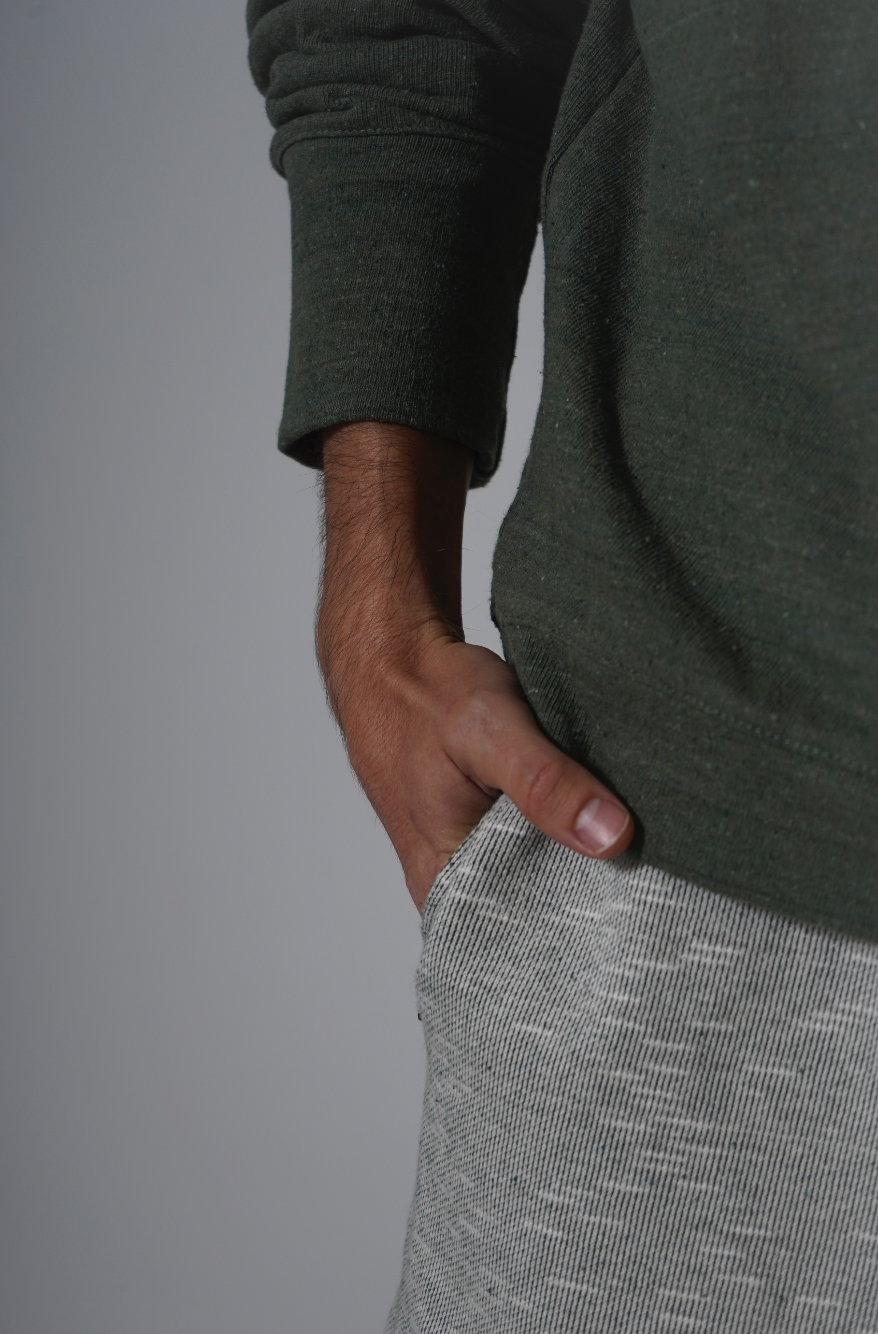 Sweater Verde y Naranja Liquen